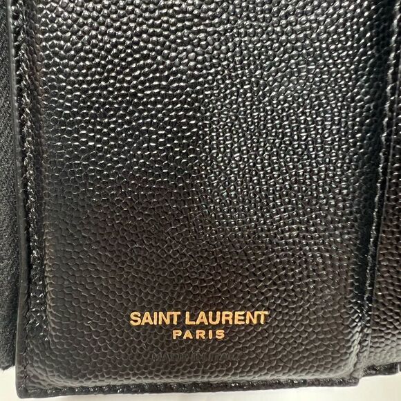 Authentic Saint Laurent Matelasse Grain de Poudre Monogram Envelope Small Wallet - Picture 10 of 10